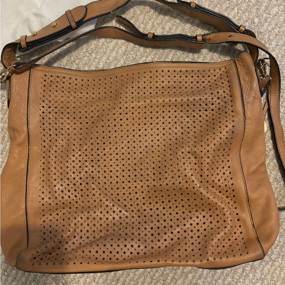 J. Maclaughlin Perforated Leather Shoulder Bag